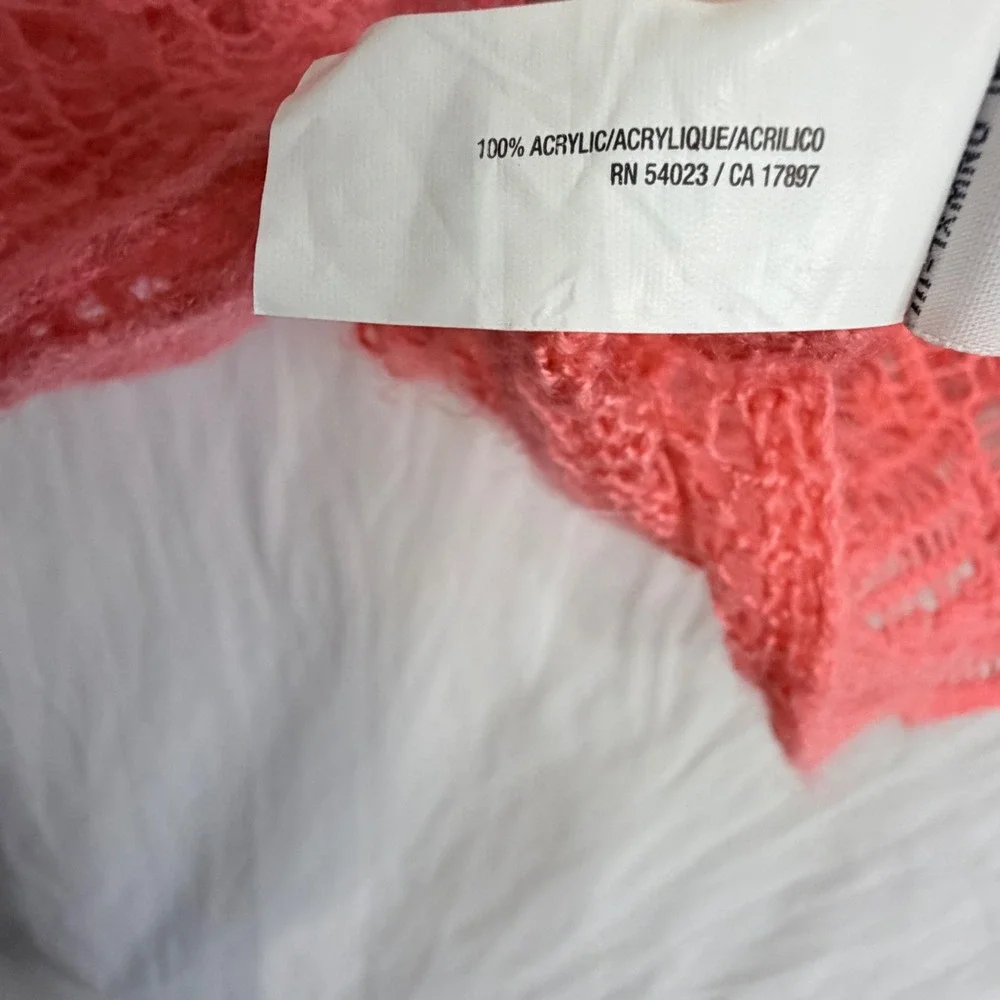 Old Navy Crochet‎ Poncho Top Womens Pink Boho Festival Beach Cover Up
